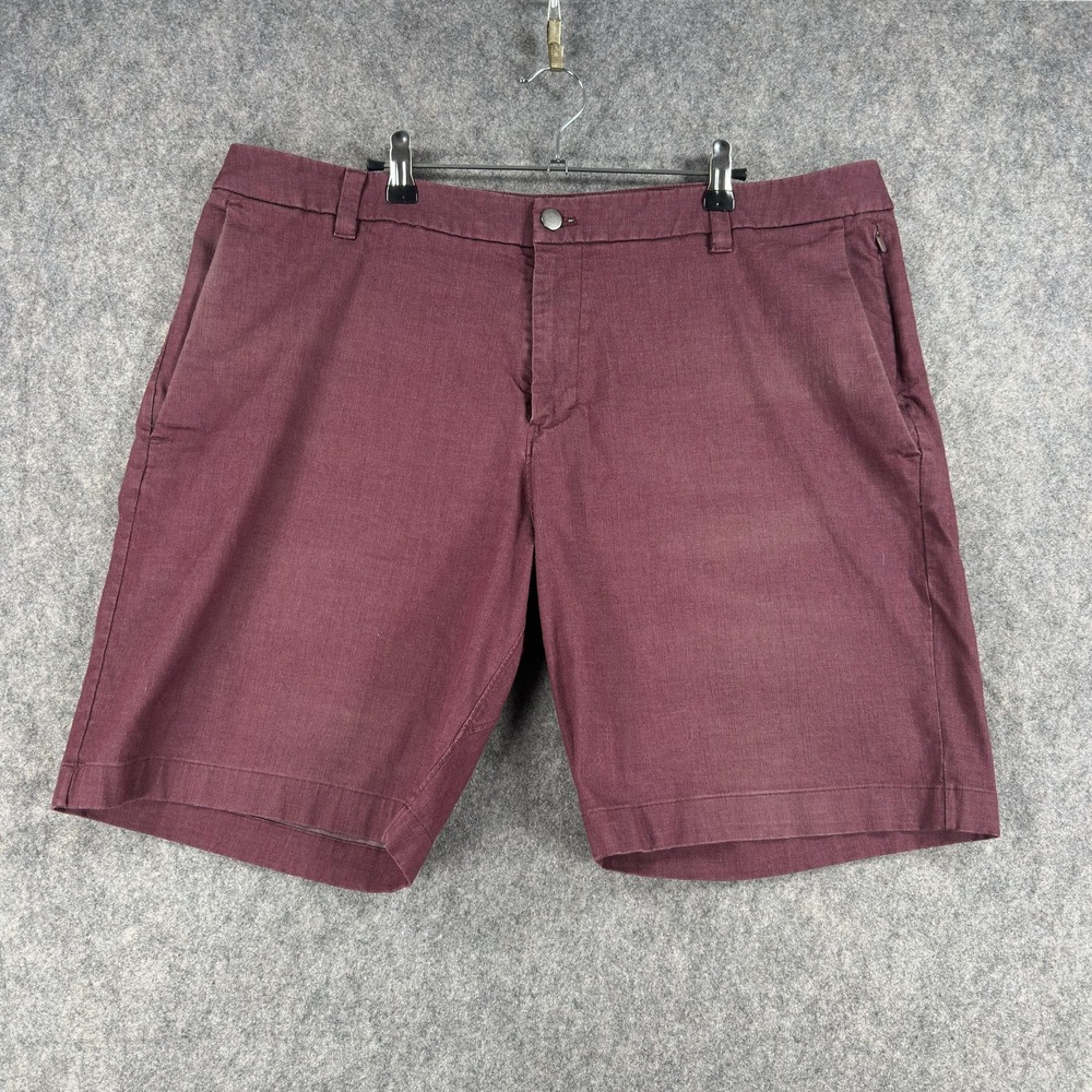 Lululemon Commission Shorts Mens 40 Red Chino 9 In Inseam Stretch LM7AUES
